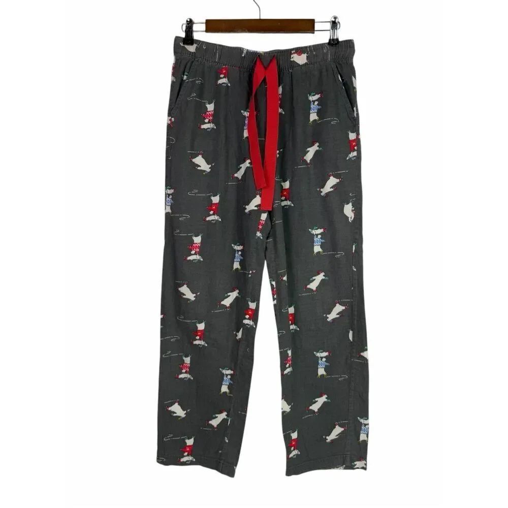 Aerie Cotton XS Flannel Gray Pajama Pants Polar Bears